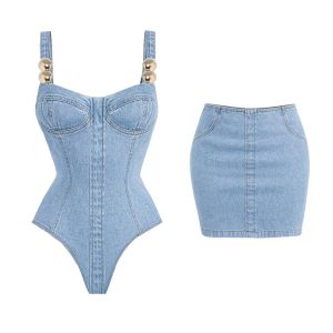 DenBae one piece swimsuit with cover up