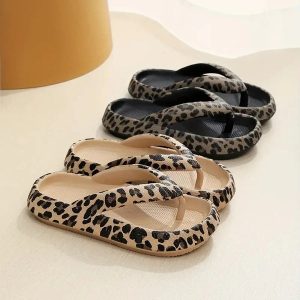 Women's Retro Leopard Print EVA Slides