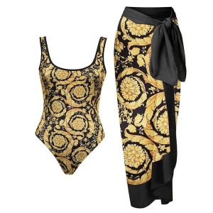 Luxury inspired style one piece swimsuit