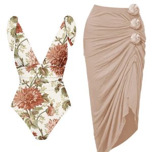 Vintage style one piece swimsuit